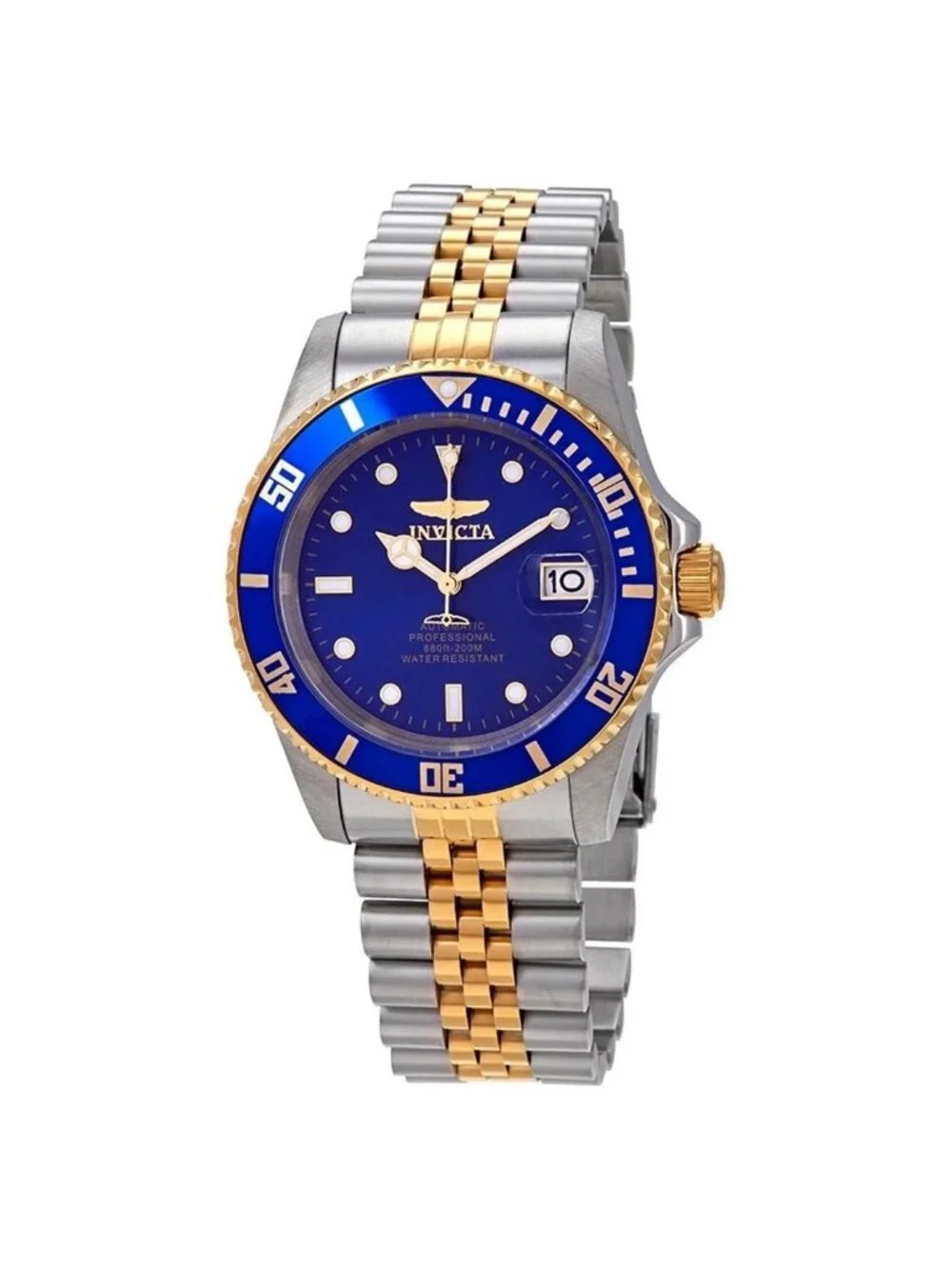 NWT Invicta Pro Diver Automatic Blue Dial Two-tone Men's Watch